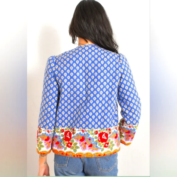 1980S FRENCH PROVENÇAL QUILTED JACKET - Picture 5 of 13